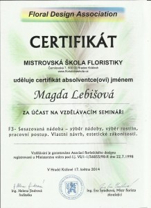 6. CERTIFIKÁT MŠF 3