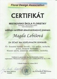 8. CERTIFIKÁT MŠF